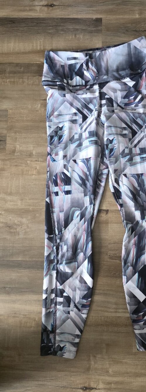 Nike Women's Abstract Geo Print Leggings - Black, Blue, Pink, White - Picture 2 of 4